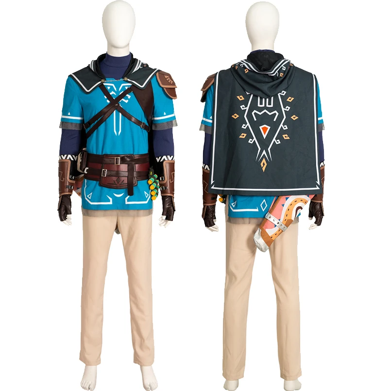 

Halloween Carnival Costume Game The Legend Tears Of Kingdom Cosplay Complete Outfit Link Performance Garment With Props