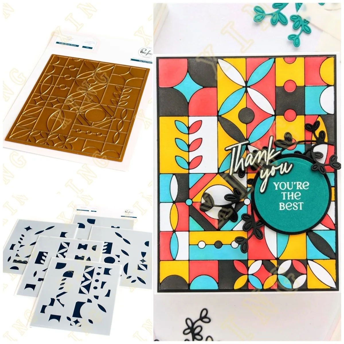 

New Modern Design Blocks Solid Hot Foil Plate Stencil Scrapbook Diary Decoration Embossing Template Diy Greeting Card Handmade