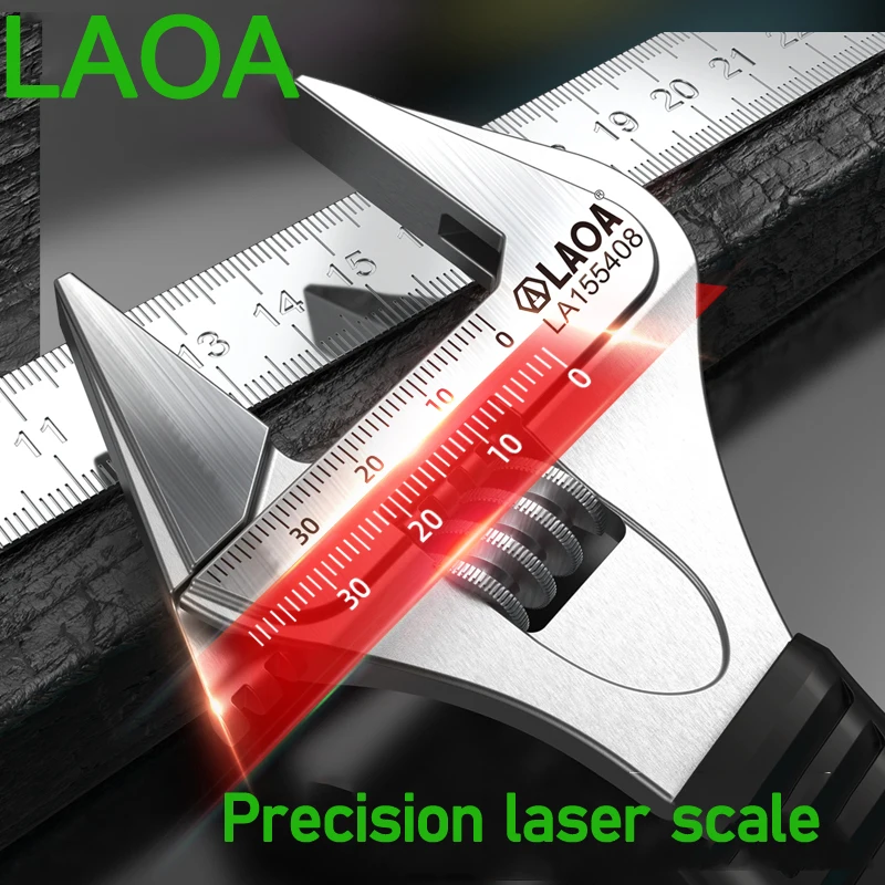 LAOA 얇은 광각 대형 개방형 이동식 렌치, 다기능 가정용 욕실 렌치, 파이프 렌치, 파이프 렌치