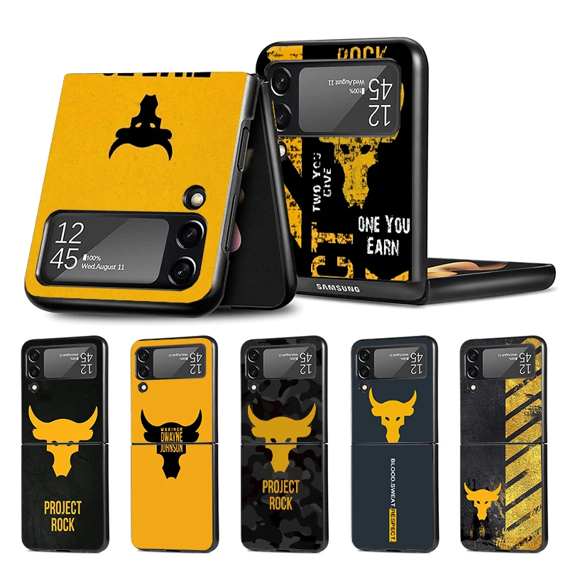 The Rock Dwayne Johnson Ua Z Flip 4 Z Flip 4 Phnoe Case Per Samsung Z Flip 3 5 5G Black Hard Shell Galaxy Zflip3 Zflip4 Zflip5
