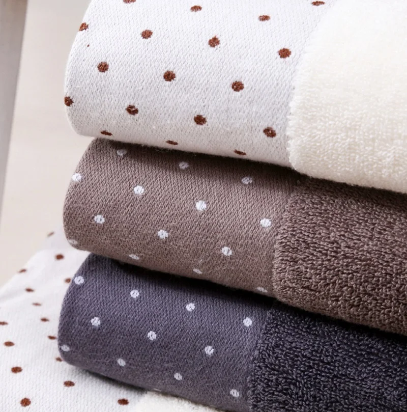 140x70cm Large Bathroom Towel 100% Cotton Dots Design Bath Shower Towel Cover Soft Gift Absorbent Towel For Home 수건 세트 Toallas 5