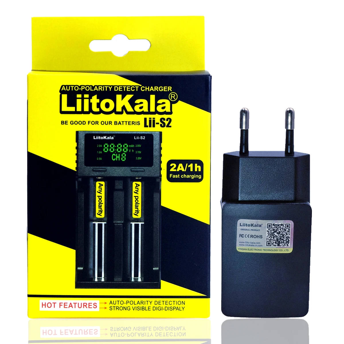 Liitokala 리튬 충전식 배터리 충전기, 1.2V, 3.8V, 3.7V, 3.2V, 18650 18350 18500, 21700 26650, 16340 26700, AA, NiMH, Lii-S2