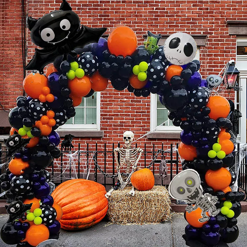 

Halloween Balloon Skeleton Garland Arch Kit DIY Spider Bat Halloween Party Home Decoration Ballon Halloween Decor Ghost Globos