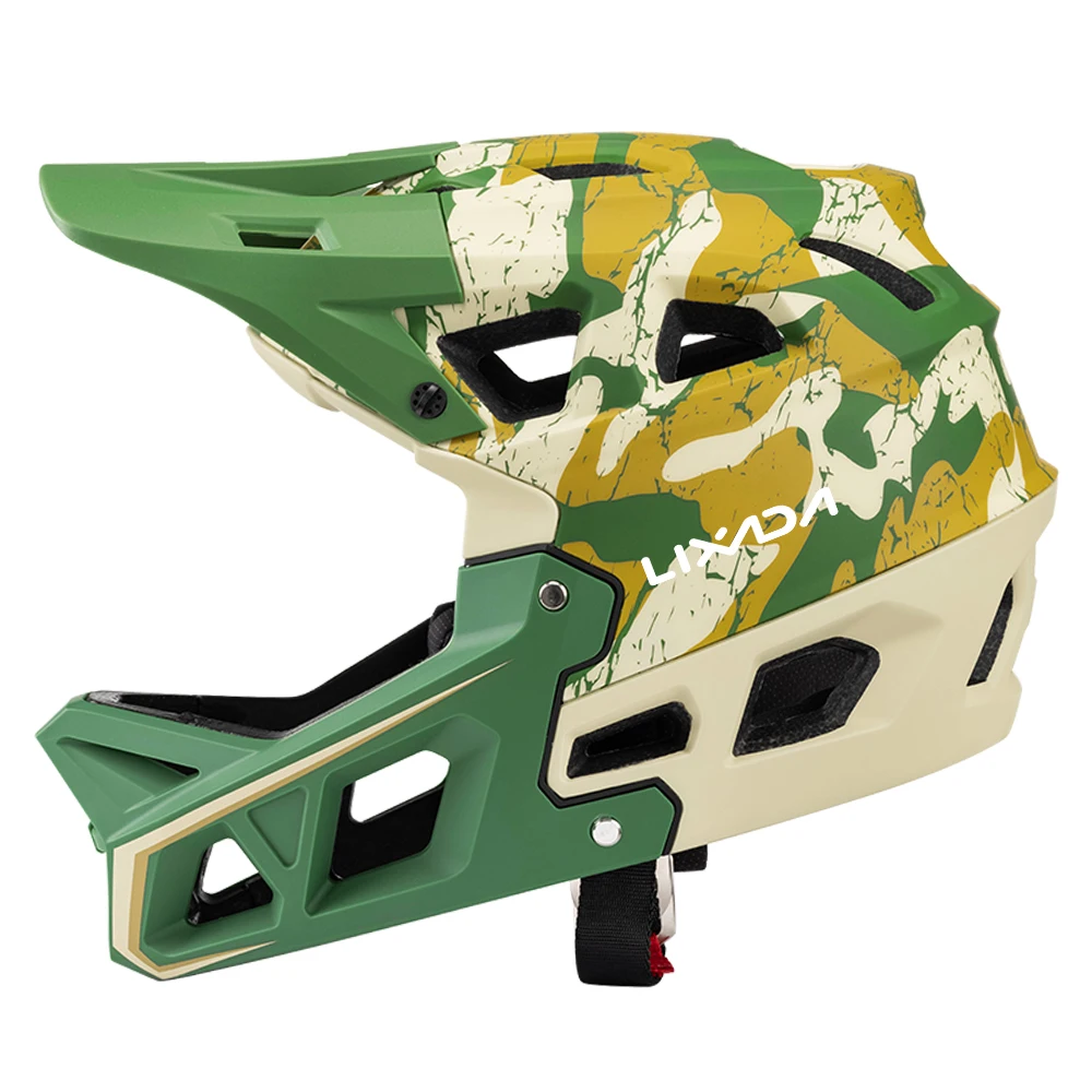 Integraler Mountainbike-Helm für Erwachsene, Racing-Downhill-MTB-Helm für Herren/Damen, Mountainbike-Helm mit Visier über 31 Belüftungsöffnungen – Detail 39