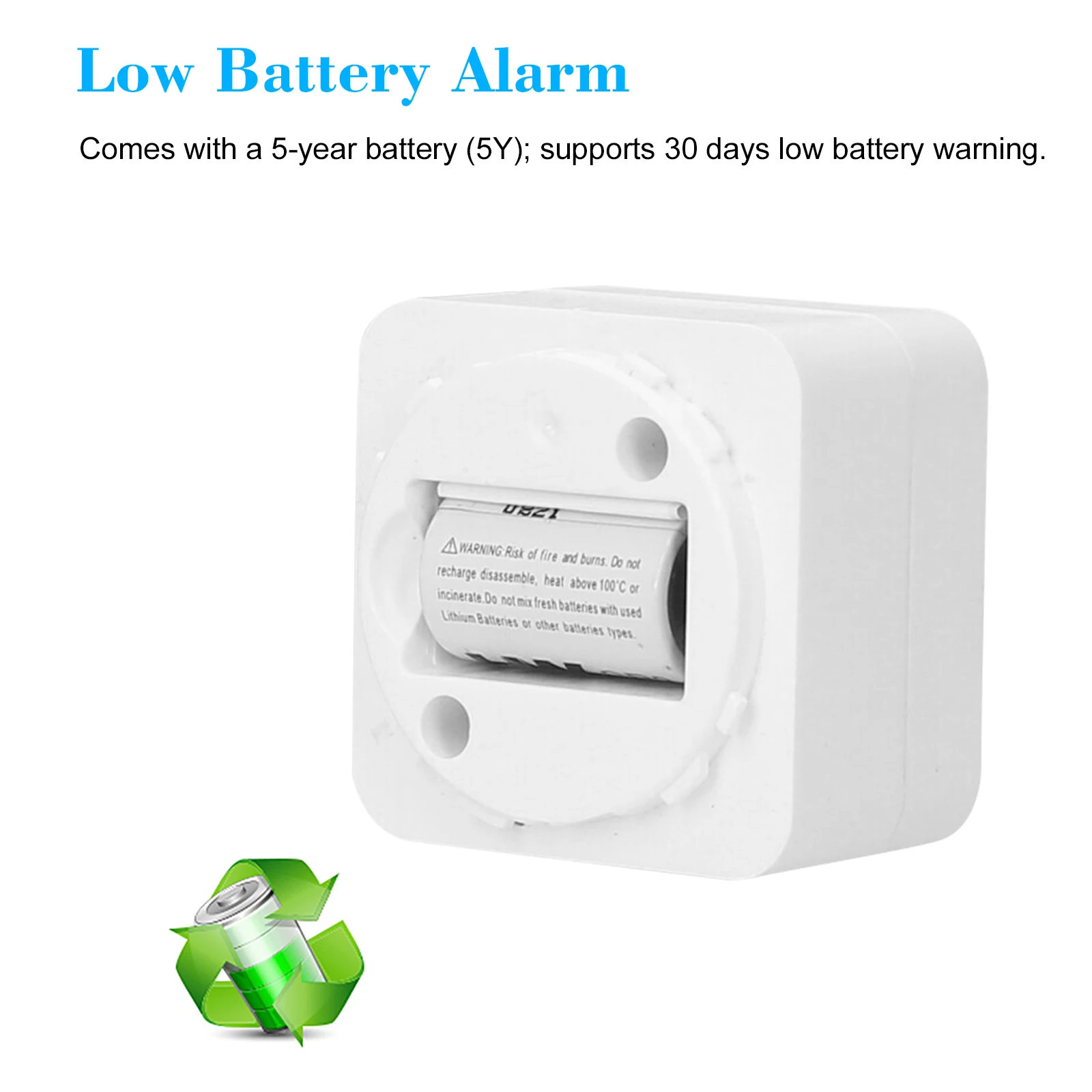 Intelligent Heat Alarm Detector Heat Alarm Fixed Temperature Detector 85dB Sound for Home Kitchen Garage