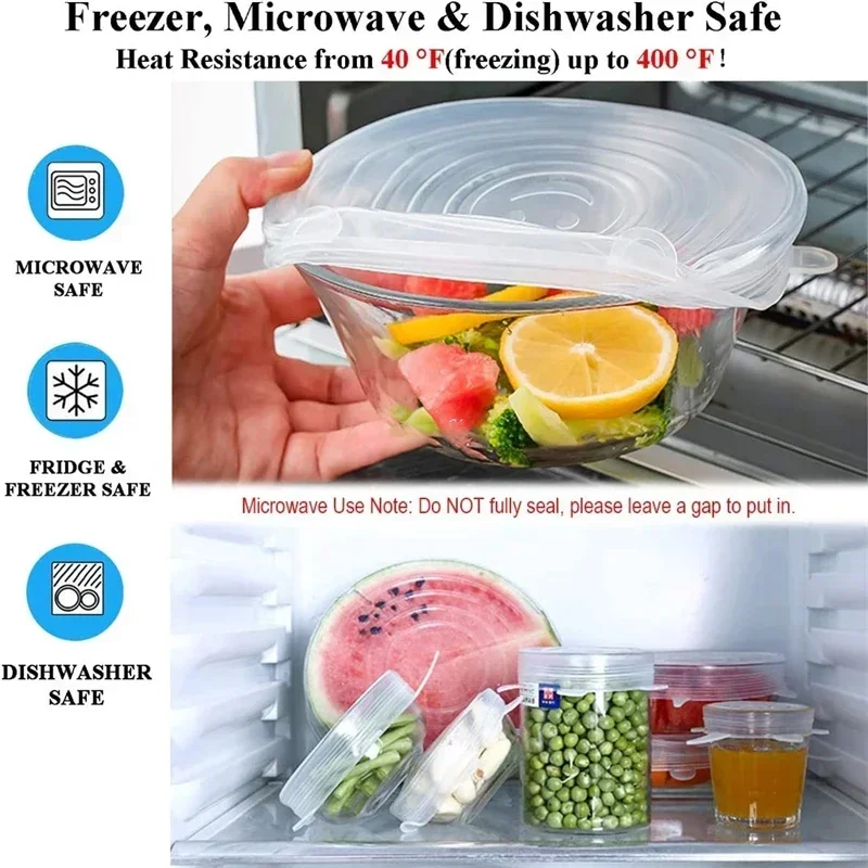 Reusable Silicone Stretch Food Lids 5