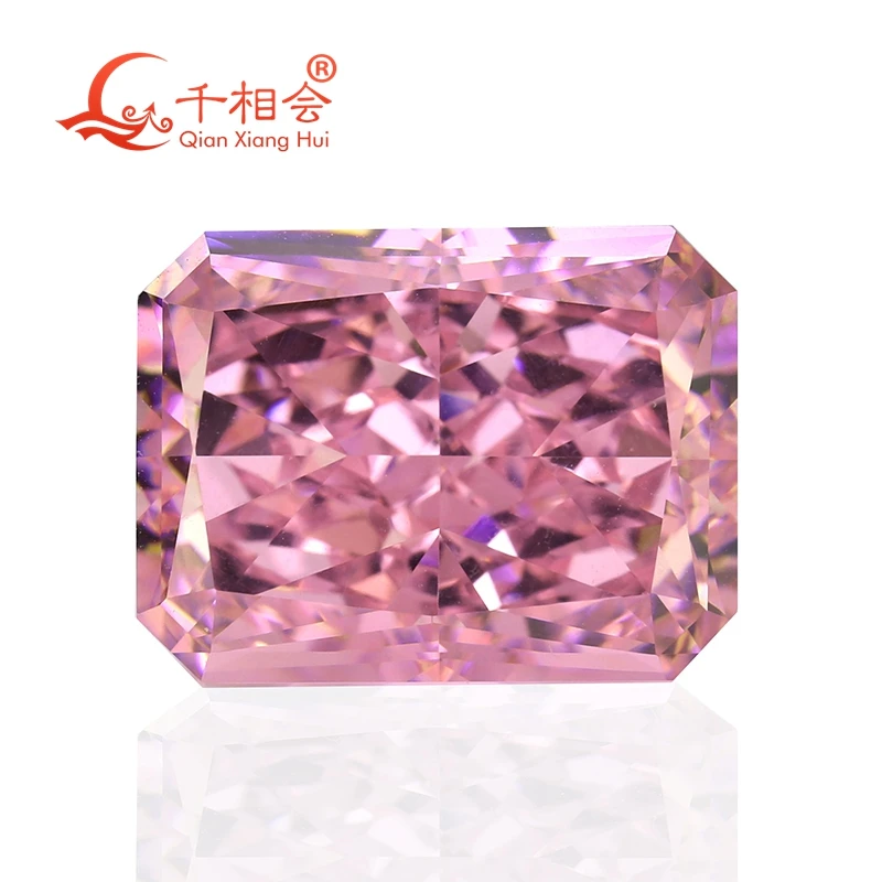 12x16mm green pink yellow orange color rectangle shape  radiant brilliant crushed ice cut  cubic zirconia loose stone cz stone