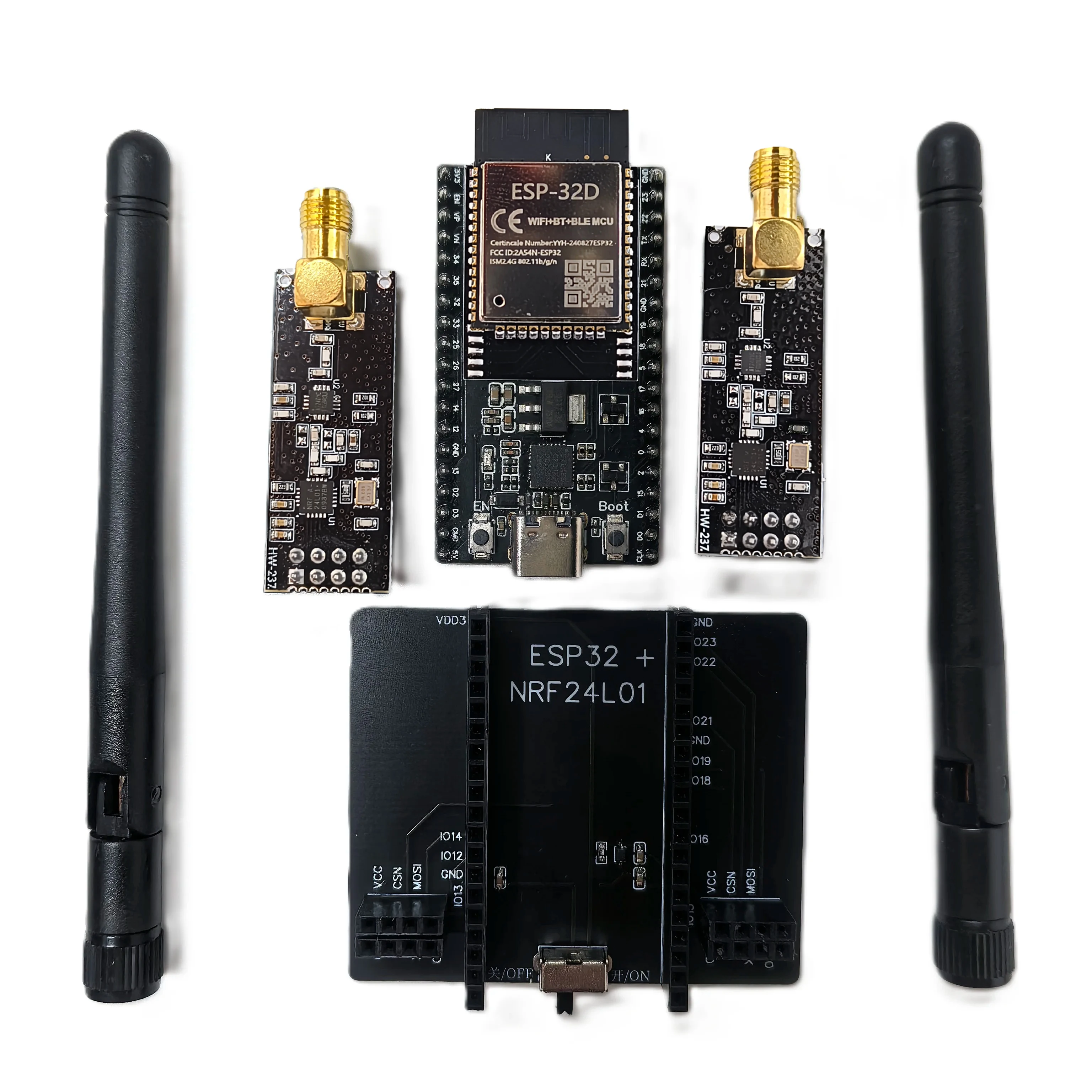 Neues ESP32 DevKitC + NRF24L01 PA LNA 2,4GHz Modul-Entwicklungsboard Bluetooth Wi-Fi Dual-Mode-Kommunikationsprotokoll-Entwicklung
