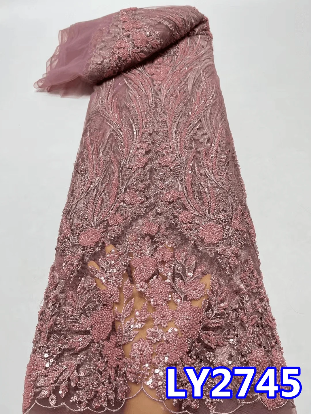 

Блестки, нигерийская вышивка, французская сетчатая кружевная ткань, новейшие африканские бусины ручной работы, тюль, кружевная ткань для детской одежды LY2745