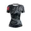 Anti-Odor Tight Short Sleeve Women Rash Guard - MMA Gym & Surfing Shirt - UPF 50+ Quick Dry Athletic Top for Training & Swimwear 3