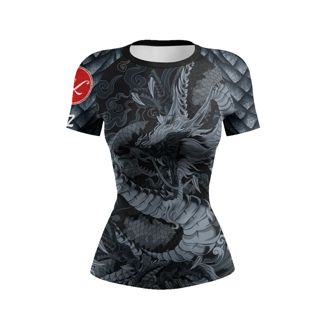 Anti-Odor Tight Short Sleeve Women Rash Guard - MMA Gym & Surfing Shirt - UPF 50+ Quick Dry Athletic Top for Training & Swimwear 3