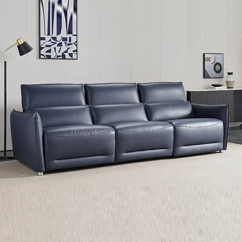 

Office Function Sofa Salon Modular Office Italian Minimalist Living Room Simple Nappa Leather Chair Bed New Sofa Furniture