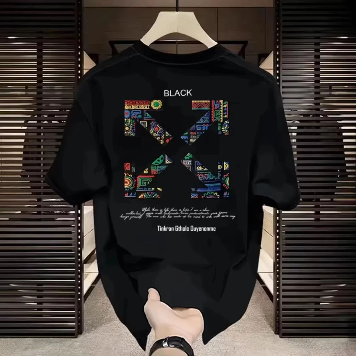 Herren- und Damen-T-Shirt mit Hip-Hop-Muster, Rundhalsausschnitt, Übergröße, 2026 Neu, Harajuku Gothic Top