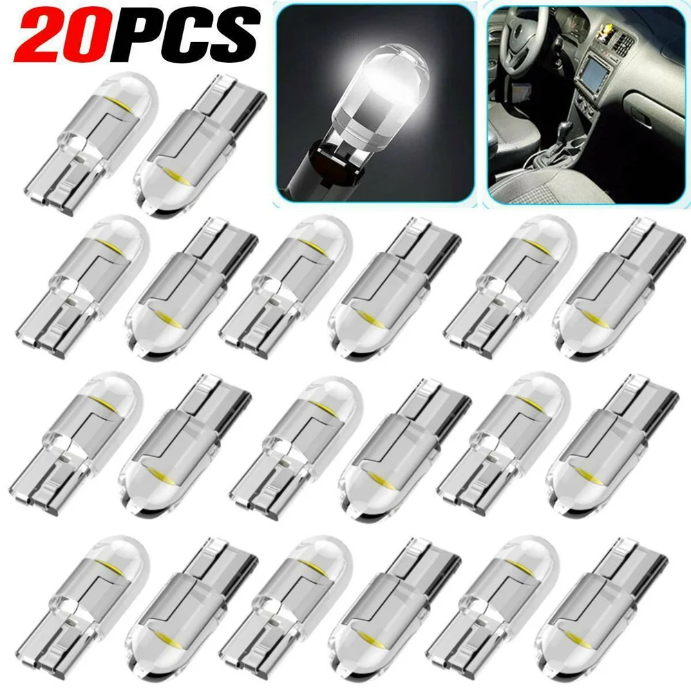 

20Pcs T10 3030 1SMD Led W5W Car Interior Dome Map Light License Plate Reverse Parking Lights Bulb Auto Door Lamp White 12V
