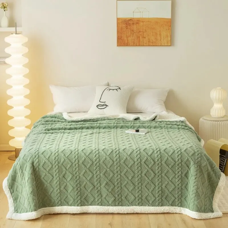 A Tapestry Blanket Tafurong Blanket Lamb Wool Blanket Thickened Warm Leisure Blanket Office Nap Blanket BEST SELLERS