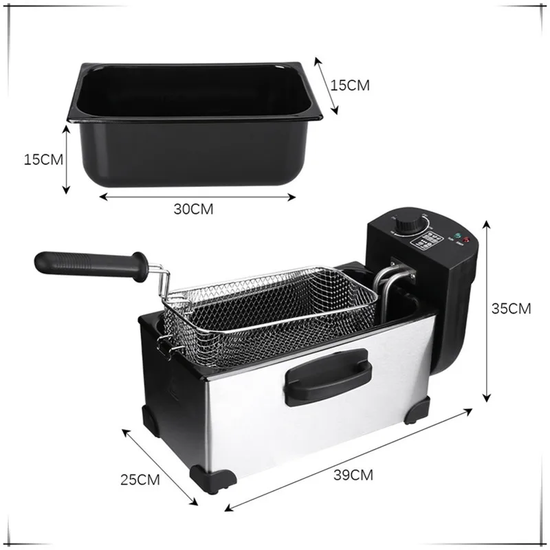Small electric Commercial French fries deep fryer 5