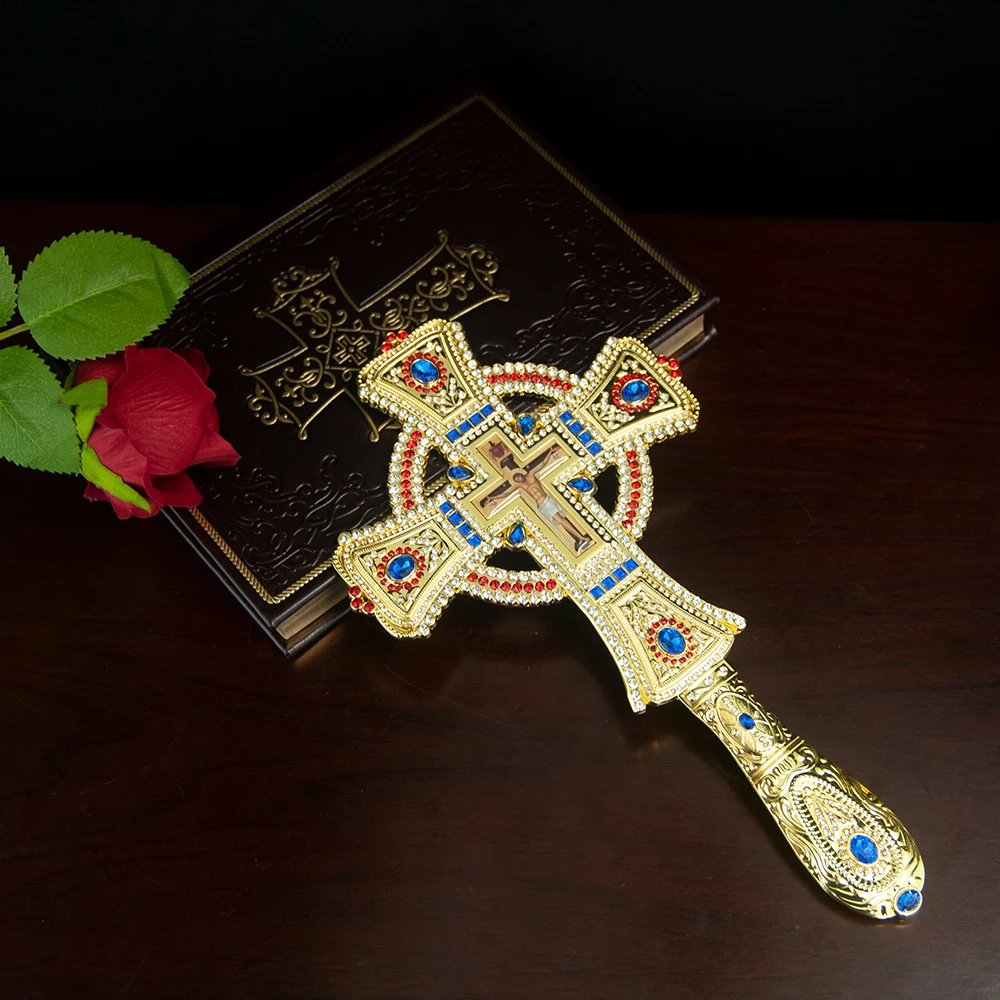 New 2026 Orthodox Hand exquisite Cross Prayer Cross Church Ritual ...