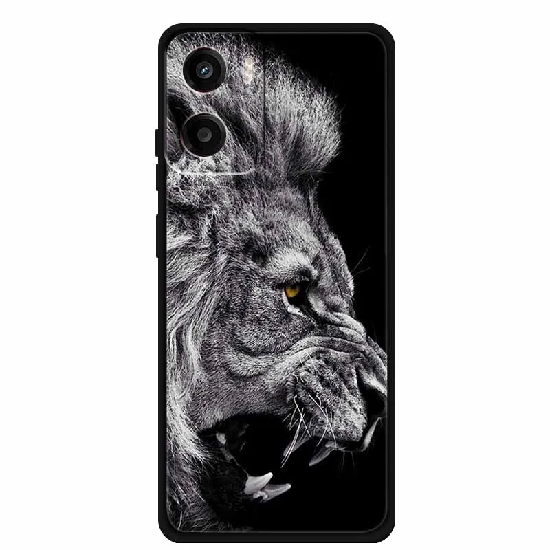 Cartoon Animal Soft Silicone TPU Phone Case with Flower Design - Dustproof Protective Cover