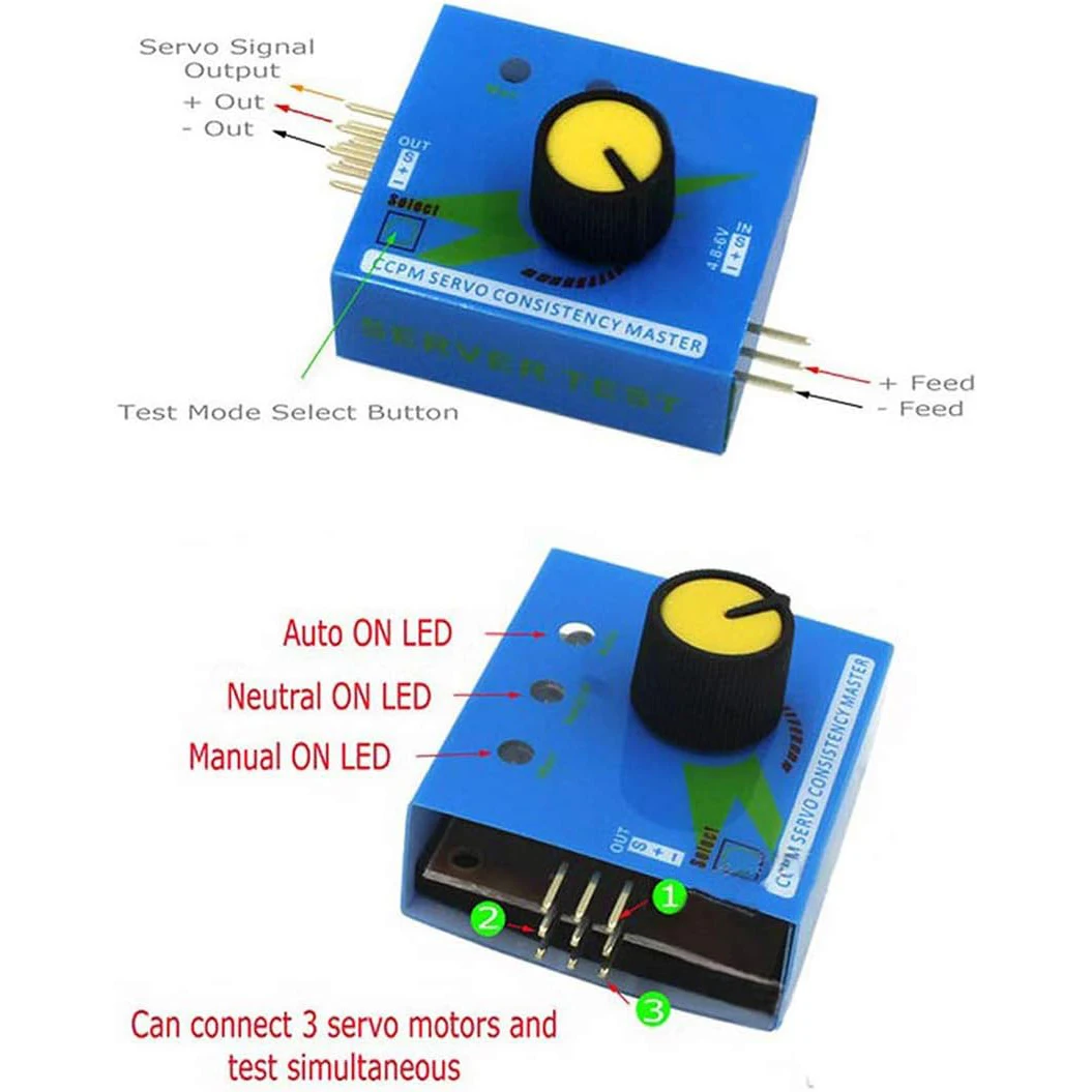 Testeur de Servomoteur RC 3CH Numérique - Contrôleur ECS, CCPM