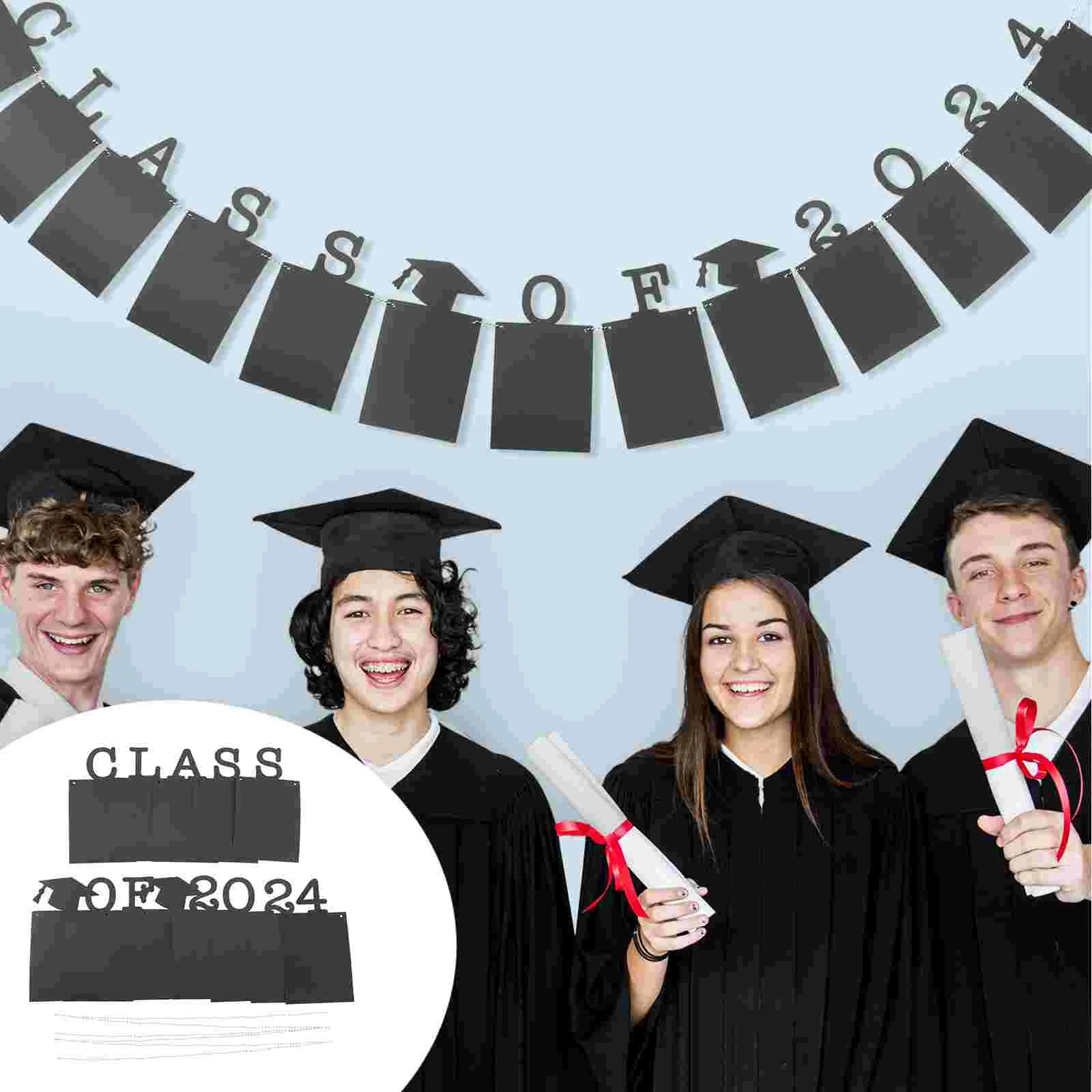 

Graduation Party Banner Backdrop Venue Setting Props Decorative Paper Congrats Yard Photography