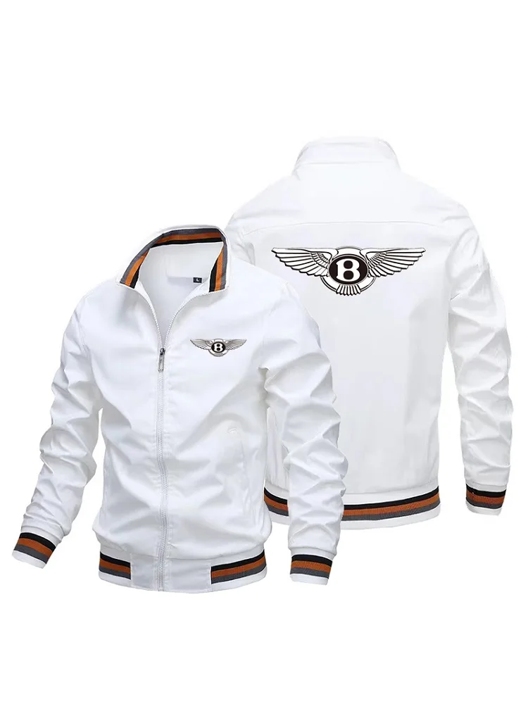 Chaqueta voladora a a prueba de viento con cremallera