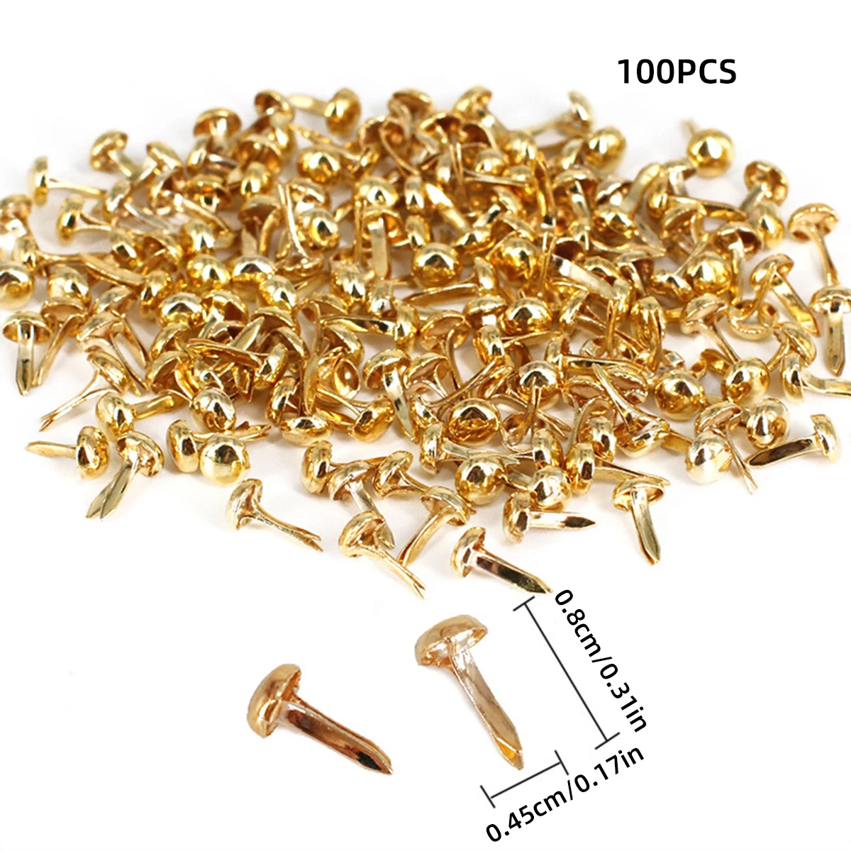 Mix Pattern Round Metal Brads 100Pcs/Bag DIY Scrapbooking Crafts Accessories Home Decor Embellishment Fastener Supplies metal brads scrapbooking decoration