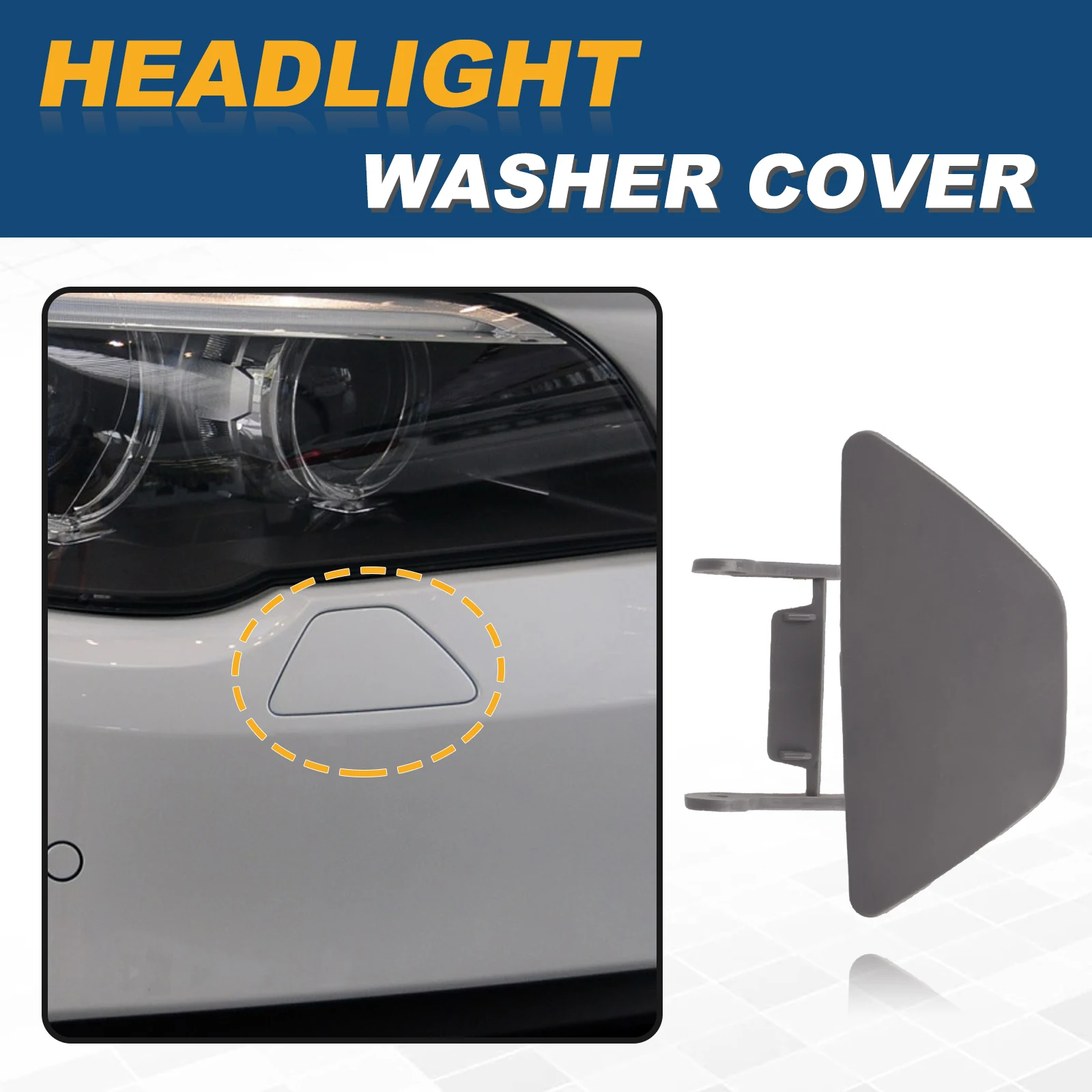 Front Bumper Headlight Headlamp Washer Jet Spray Nozzle Cover Cap For BMW 5 F10 F18 2014- Left Right 51117332683 51117332684