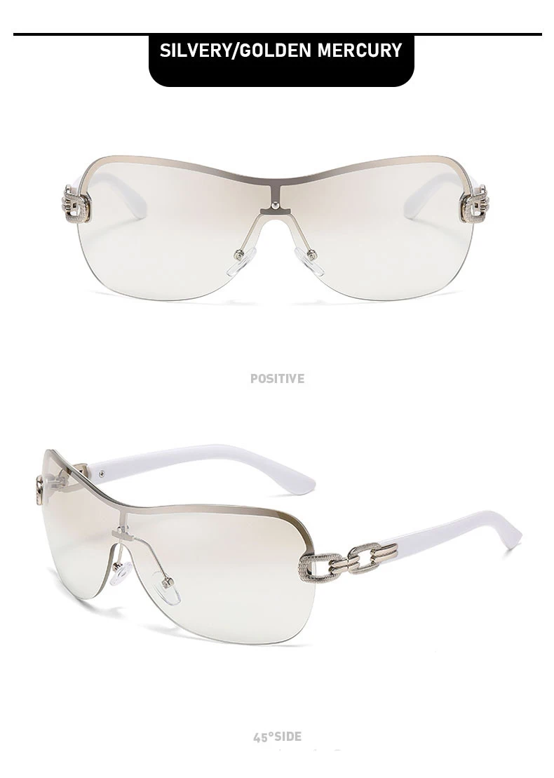 2025 Neue einteilige Sonnenbrille im Retro-Stil, vielseitige Wickelbrille, modische All-in-One-Sonnenbrille für Damen 81033 – Detail 10