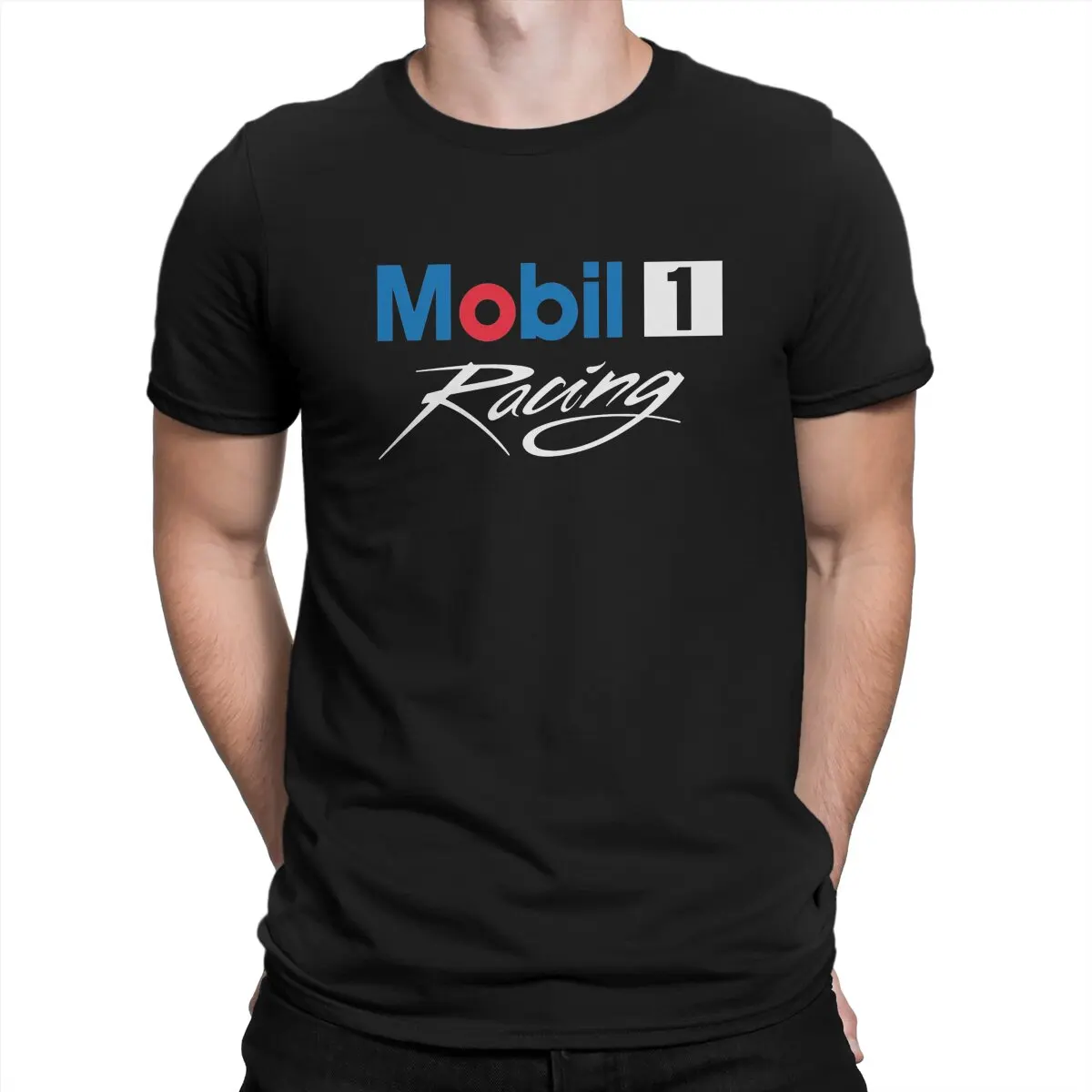 

Men's T-Shirts Racing Vintage Tee Shirt Short Sleeve Mobil Oil T Shirt Crewneck Clothes Birthday Gift