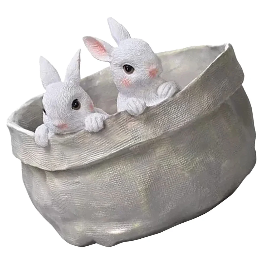 

Creative Pot Rabbit Pastoral Resin Rabbit Flower Pot Cute Animal Fleshy Flower Garden Balcony Decoration Arrangement Sculpture