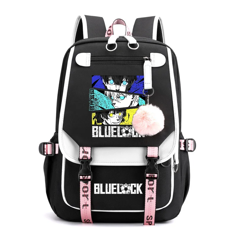 New Anime BLUE LOCK Backpack Teenagers Outdoor Street Cool Rucksack USB Zipper Backpack High Quality Anime Backpacks 4