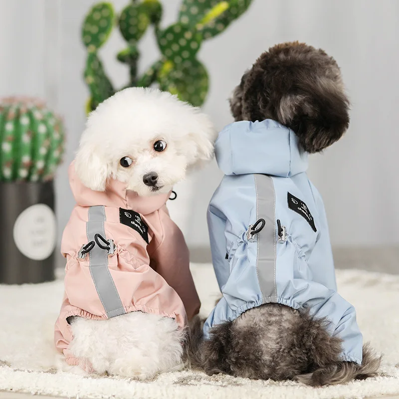 

Pet Dog Clothing Windproof Outdoor Stormsuit Rainproof Breathable Reflective Clothing Dog Four-legged Raincoat Cat Dog Supplies