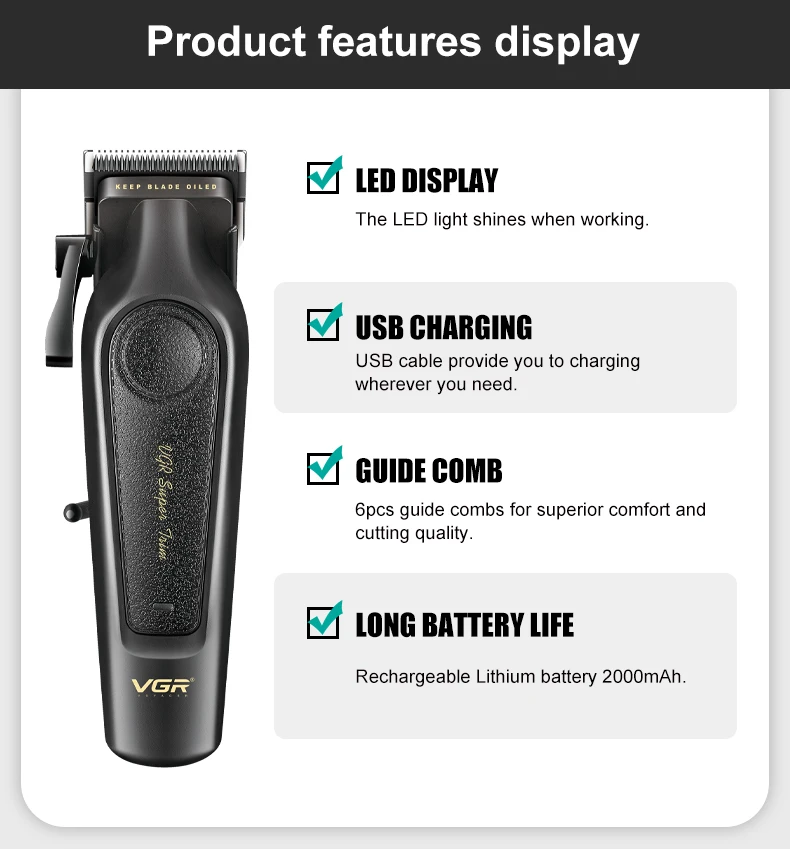 VGR V-197 Hair Clipper Image 3