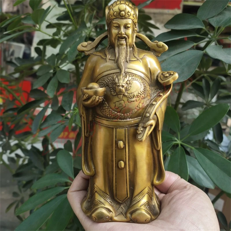 

Yuanbao Ruyi Бог богатства и латунный Бог богатства, изысканный богатство, ищущие украшения фэн-шуй