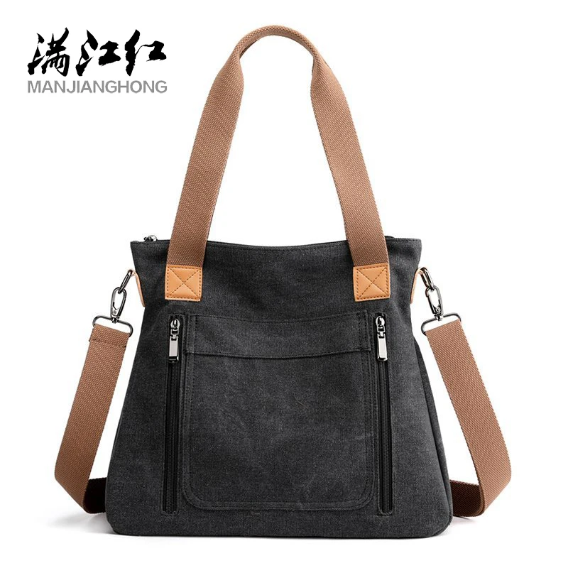 

Large Capacity Travel Bags Luxury Designer Canvas Handbag Casual Tote Lady Shoulder Bag High Quality Canvas Women Portable Bag