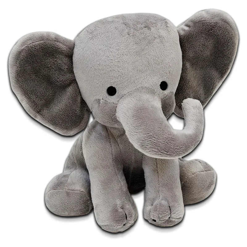 25cm Gray Elephant Stuffed Plush Toys Kawaii Animals Soft Sleeping Stuffed Pillow Doll Plushie for Baby Christmas Gift Toys