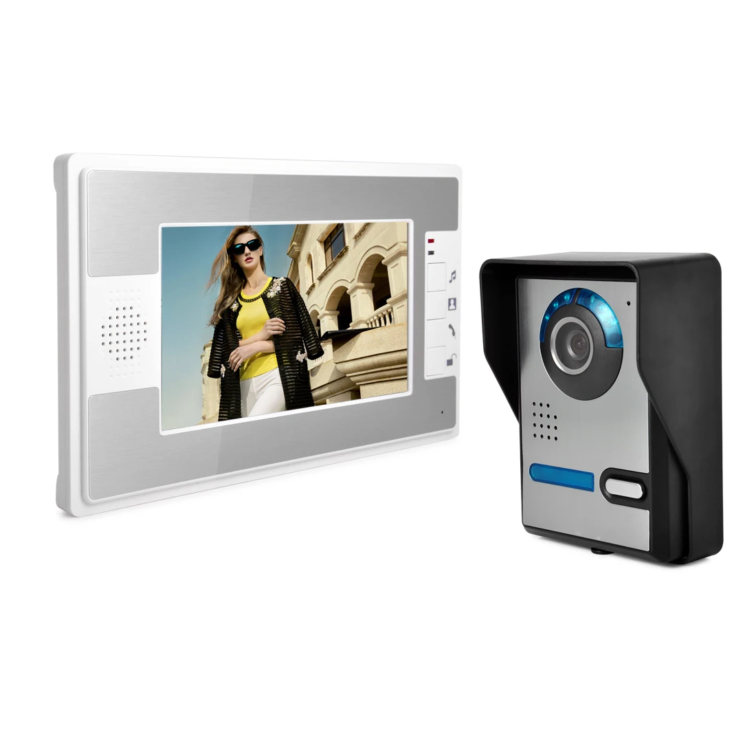 Videocitofono Citofono Da 7 Pollici Citofono Per Appartamento Videocitofono Con Protezione Di Sicurezza Residenziale Per Fotocamera
