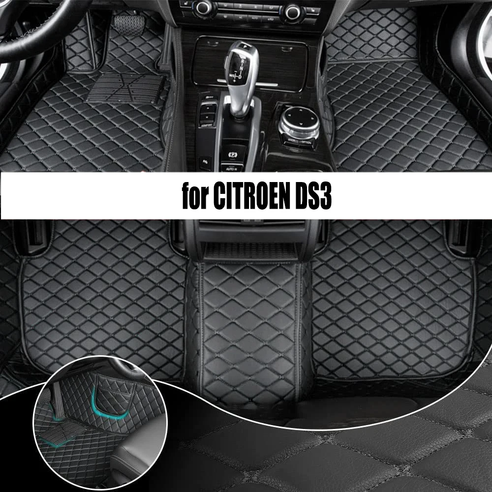 

Автомобильный напольный коврик для CITROEN DS3 2014-2018, обновленная версия, аксессуары для ног, ковры