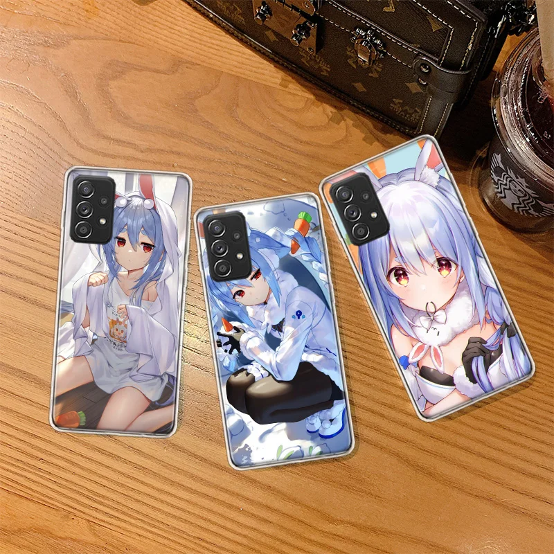 Custodia Per Telefono Anime Usada Pekora Holovive Per Samsung A01 A02S A03 A03S A04 A04S A54 A34 A24 A14 Galaxy S10 Lite J8 J6 J4 S6 Edge A