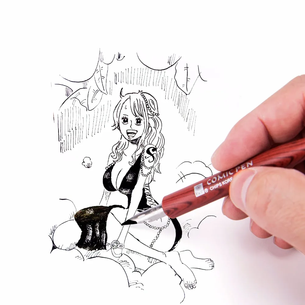 SeamiArt 4 Pcs. Pen Nib + 2 Pcs. Pen Holder Set For Cartoon Animation Lettering Skeching Art Drawing Mapping Decorative Designs