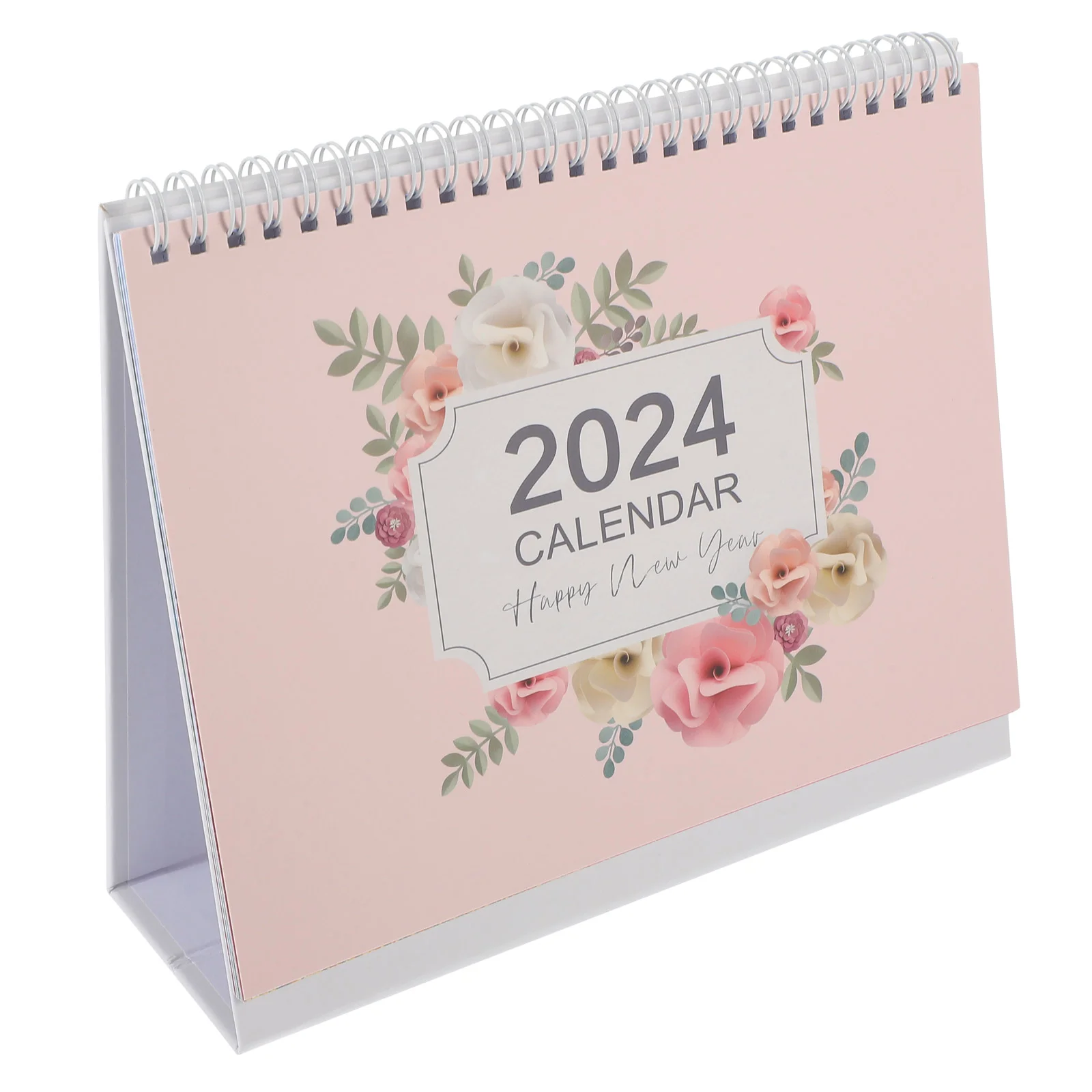 Desk Standing Calendar Simple Pink Calendar Desktop Monthly Planner Table Office Tabletop Schedule Wall Daily Decorative