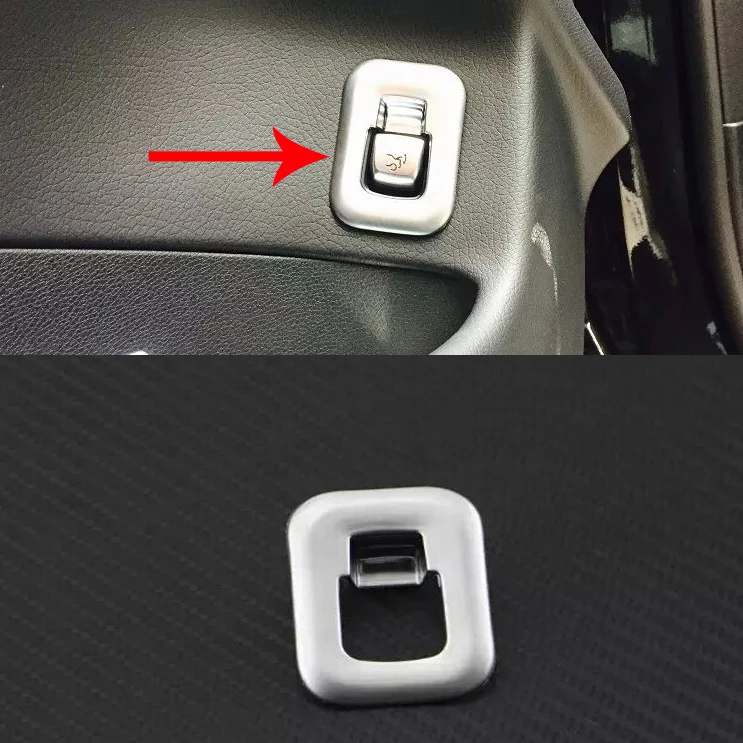 

For Benz GLC Class X205 2015-2017 ABS Pearl Chrome Trunk Lid switch Cover Trim Car Accessories Stickers W4