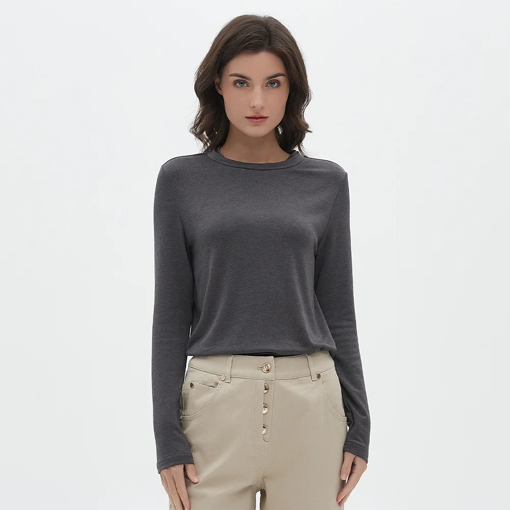 K1959W Modal Knit Crew Neck Clothes Knit Top Womens Pullover Sweater Jumper Women's Sweaters