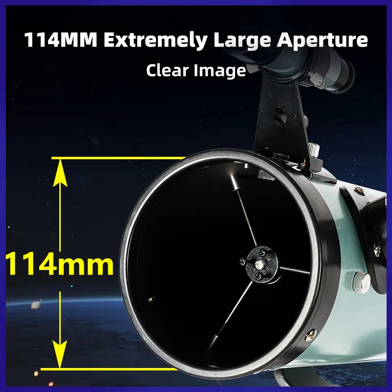 Tooptyczne 76700 odbijające teleskop astronomiczny na prezenty kempingowe dla dzieci ze stabilną statyw ze stopu aluminium 3 Tooptyczne 76700 odbijające teleskop astronomiczny na prezenty kempingowe dla dzieci ze stabilną statyw ze stopu aluminium - Image 3