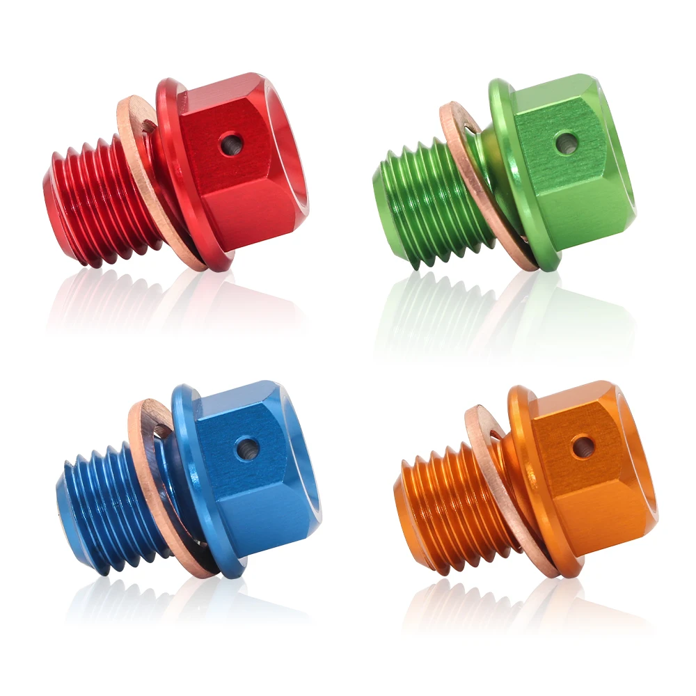 Motorcycle M12Xp1.5 Magnetic Oil Drain Plug Bolt Screw For Honda Cbr Xr Cr 250 Kawasaki Ninja Zx-6 R Zxr400 Yamaha Yzf Yz125 Wr