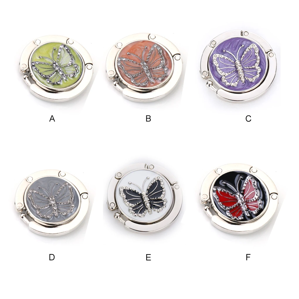 

Folding Purse Hook Crystal Table Handbag Holder Portable Pocket Office Hook Fashion Tote Bag Accessories Orange