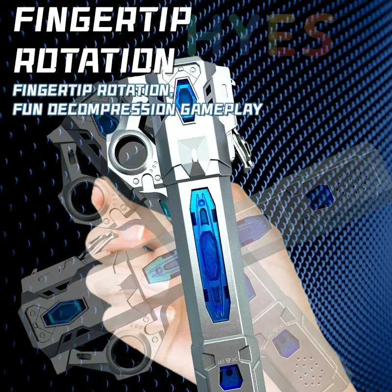 New Retractable Lightsaber Finger Rotating Laser Sword Flash Luminous Sound Cosplay Props Duels Battle Toy Gifts For Kids Adults 3