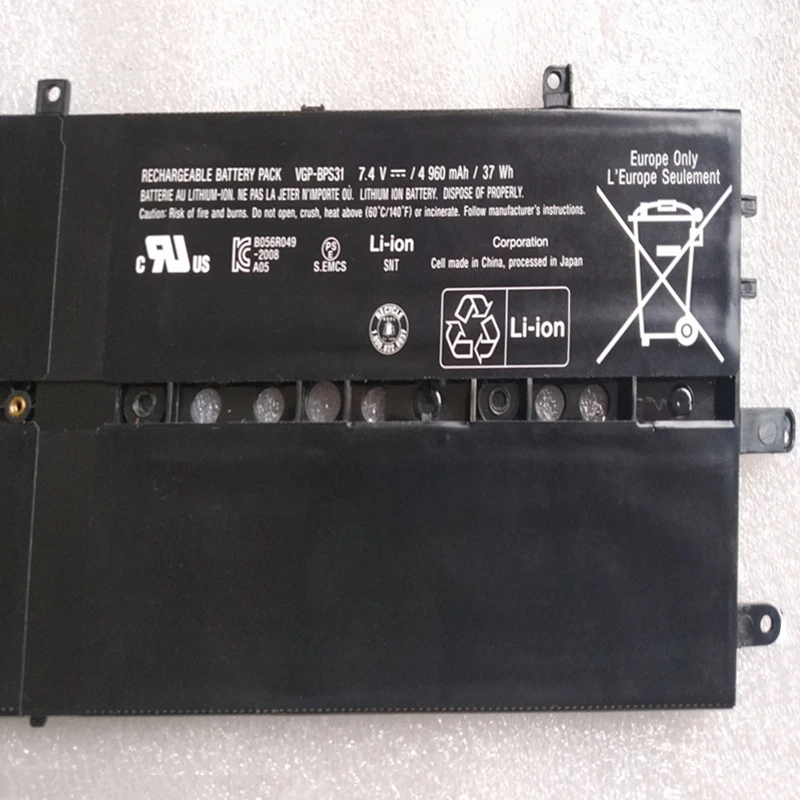 Bateria do Portátil para Sony Vaio Duo 11 Svd11215cg Svd11216pgb Svd11225cyb Svd112a1st Svd11223cxb Svd1121aj Svd1321apxw Vgp-bps31 - Imagem 5