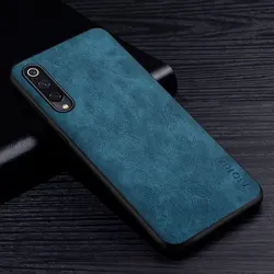 Premium PU Leather Scratch-Resistant Phone Case - Solid Color Cover for Mi 10 Ultra (Dark Blue)