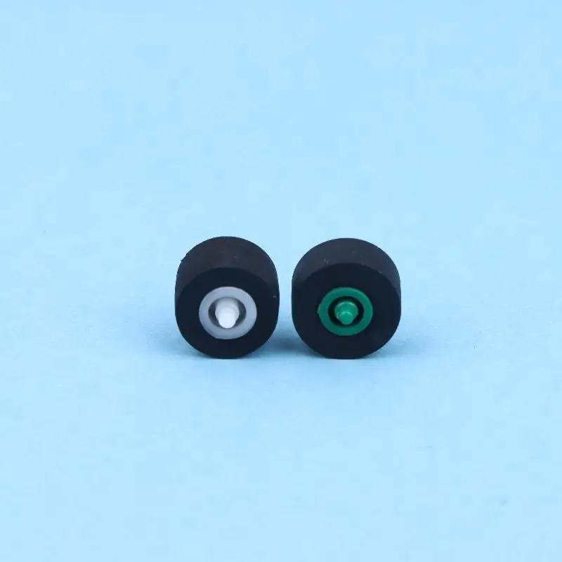 10Pcs 10x6x1.5x10mm 카트리지 라디오 무브먼트 핀치 롤러 휠(테이프 레코더 카세트 플레이어 오디오 액세서리용 샤프트 포함)